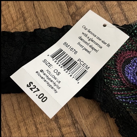 Hanky Panky limited edition Diamond Rise (low rise) thongs set of 2 New w/ tags - Picture 10 of 13